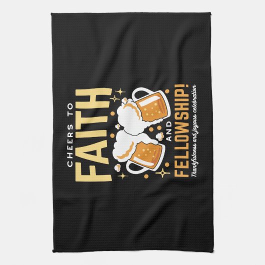 Feiern zum Glauben und zur Freundschaft - Oktoberf Geschirrtuch (Vertikal)