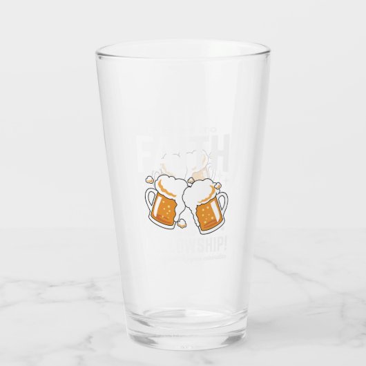 Feiern zum Glauben und zur Freundschaft - Oktoberf Glas (Rückseite)
