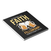 Feiern zum Glauben und zur Freundschaft - Oktoberf Notizblock (angewinkelt)