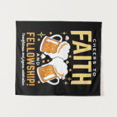 Feiern zum Glauben und zur Freundschaft - Oktoberf Wandteppich (Vorderseite (Horizontal))