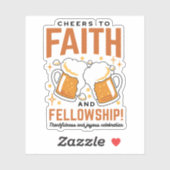 Feiern zum Glauben und zur Freundschaft - T-Shirt  Aufkleber (Blatt)