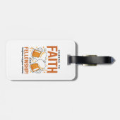 Feiern zum Glauben und zur Freundschaft - T-Shirt  Gepäckanhänger (Rückseite horizontal)