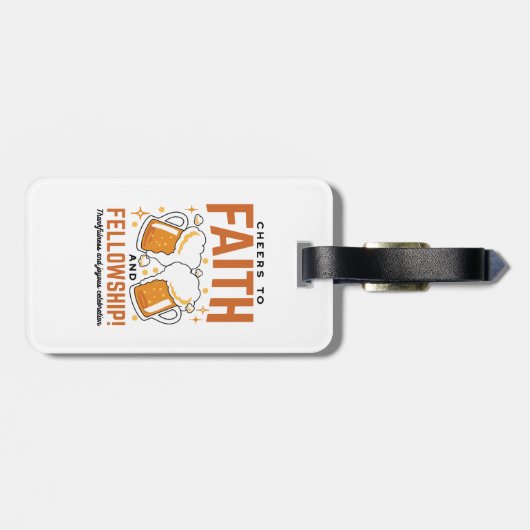 Feiern zum Glauben und zur Freundschaft - T-Shirt  Gepäckanhänger (Rückseite horizontal)