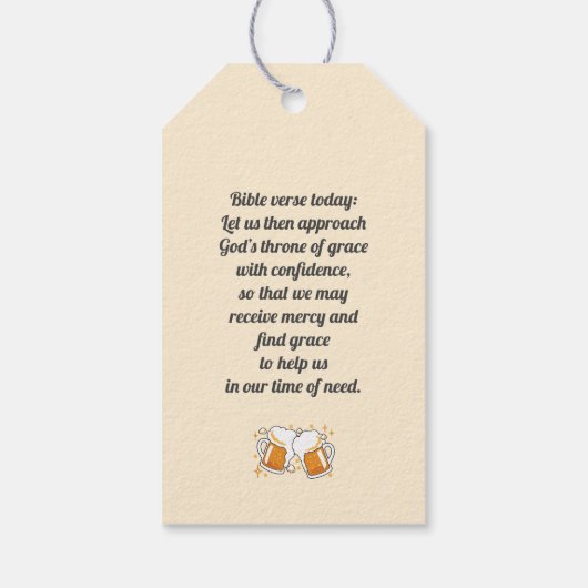 Feiern zum Glauben und zur Freundschaft - T-Shirt Geschenkanhänger (Rückseite)