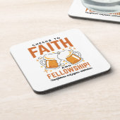 Feiern zum Glauben und zur Freundschaft - T-Shirt  Getränkeuntersetzer (Linke Seite)