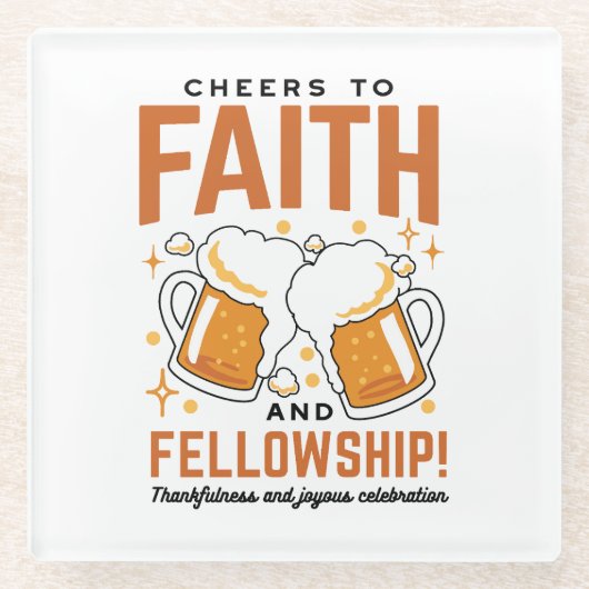 Feiern zum Glauben und zur Freundschaft - T-Shirt  Glasuntersetzer (Vorderseite)