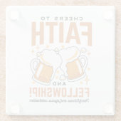 Feiern zum Glauben und zur Freundschaft - T-Shirt  Glasuntersetzer (Rückseite)