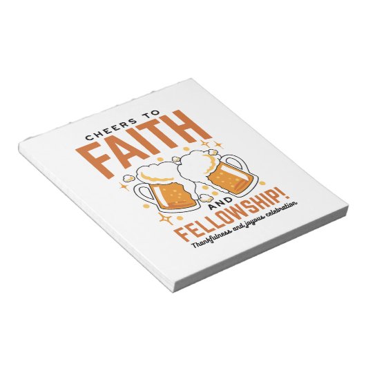 Feiern zum Glauben und zur Freundschaft - T-Shirt Notizblock (angewinkelt)