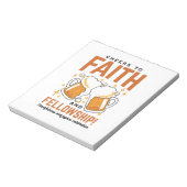 Feiern zum Glauben und zur Freundschaft - T-Shirt Notizblock (Rotiert)