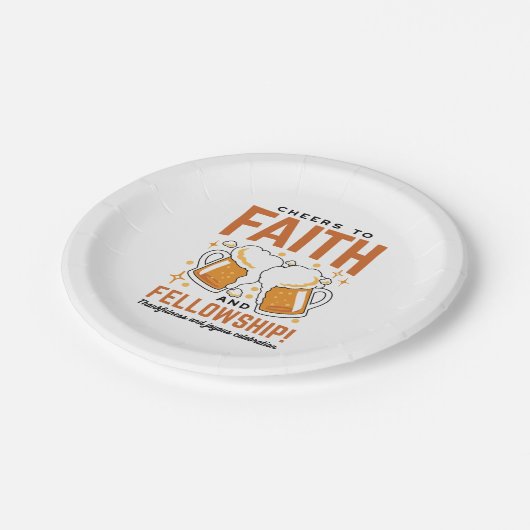 Feiern zum Glauben und zur Freundschaft - T-Shirt  Pappteller (Schrägansicht)