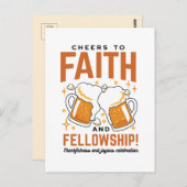 Feiern zum Glauben und zur Freundschaft - T-Shirt Postkarte (Vorne/Hinten)