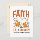 Feiern zum Glauben und zur Freundschaft - T-Shirt Postkarte (Vorne/Hinten)