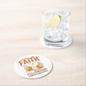 Feiern zum Glauben und zur Freundschaft - T-Shirt  Runder Pappuntersetzer (Vor Ort)