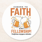 Feiern zum Glauben und zur Freundschaft - T-Shirt  Runder Pappuntersetzer (Vorderseite)