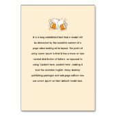 Feiern zum Glauben und zur Freundschaft - T-Shirt Tischnummer (Rückseite)