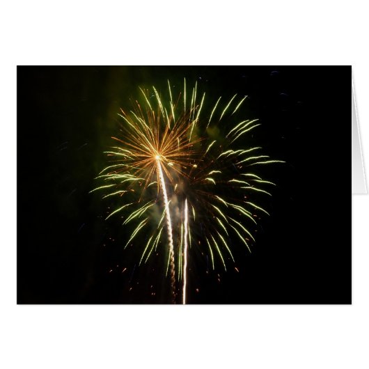 Feiern zum grünen und goldenen Feuerwerk (Vorderseite (Horizontal))