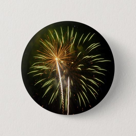 Feiern zum grünen und goldenen Feuerwerk Button (Vorderseite)