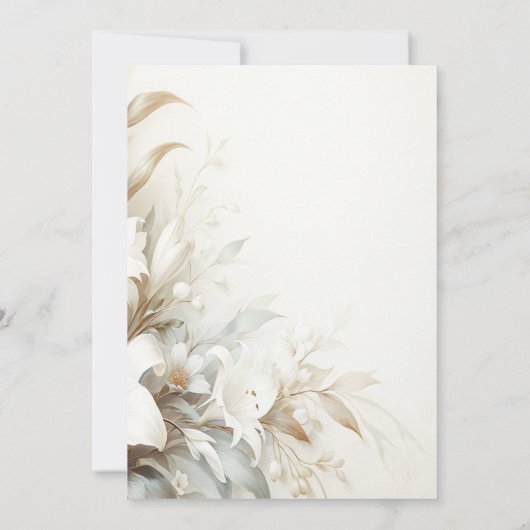 Feiern zum Leben - Foto und Blume Einladung (Rückseite)