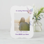 Feiern zum Lebensdienst laden zum Schmetterling ei Einladung (Stehend Vorderseite)