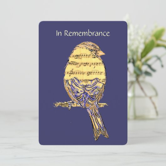 Feiern zum Live-Service Einladung Musik Song Bird (Stehend Vorderseite)