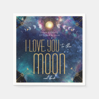 Feiern zum Mond und zurück Napkins Serviette