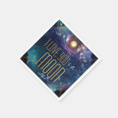 Feiern zum Mond und zurück Napkins Serviette (Ecke)