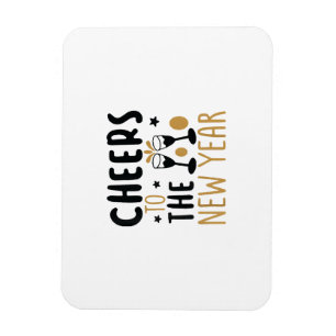 Feiern zum neuen Jahr 2025 Countdown Wein Drinkin Magnet