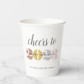 Feiern zum neuen Jahr 2025: Papierbecher (Rückseite)