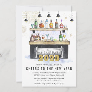 Feiern zum neuen Jahr   Holiday Cocktail Party Einladung