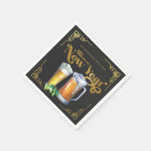 Feiern zum neuen Jahr | Hoppy Beer Napkin Serviette (Ecke)
