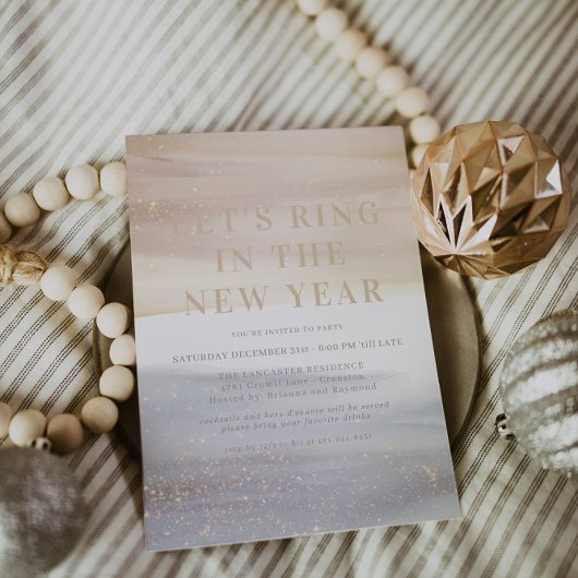 Feiern zum neuen Jahr | Sekt Einladung