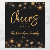 Feiern zum neuen Jahr Weinetikett (Einzelnes Label)