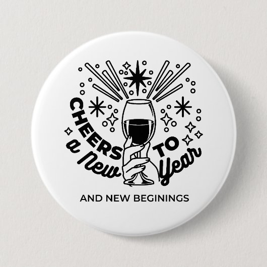 Feiern zum Neujahrsfest Button (Vorderseite)