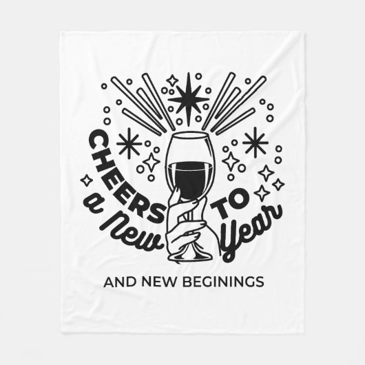 Feiern zum Neujahrsfest Fleecedecke (Vorderseite)