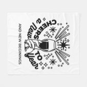 Feiern zum Neujahrsfest Fleecedecke (Vorderseite (Horizontal))