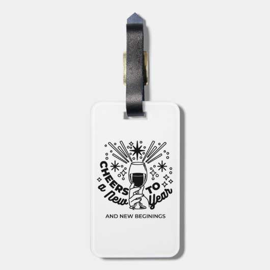 Feiern zum Neujahrsfest Gepäckanhänger (Rückseite vertikal)