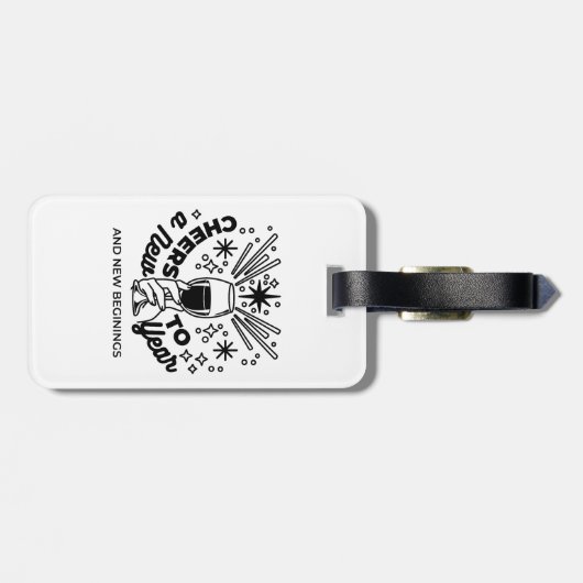 Feiern zum Neujahrsfest Gepäckanhänger (Rückseite horizontal)