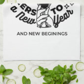 Feiern zum Neujahrsfest Geschirrtuch (Gefaltet)