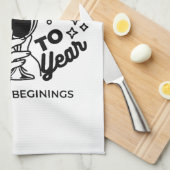 Feiern zum Neujahrsfest Geschirrtuch (Viertel Falte)