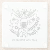 Feiern zum Neujahrsfest Glasuntersetzer (Rückseite)