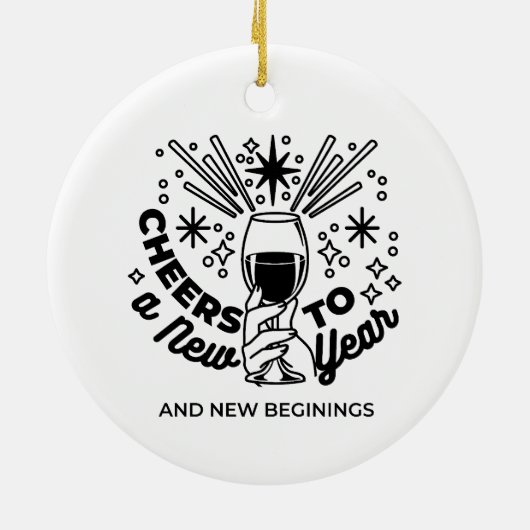 Feiern zum Neujahrsfest Keramik Ornament (Hinten)