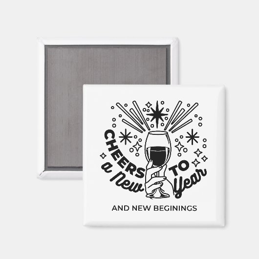 Feiern zum Neujahrsfest Magnet (Vorderseite/Rückseite)