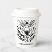 Feiern zum Neujahrsfest Pappbecher (Rückseite)