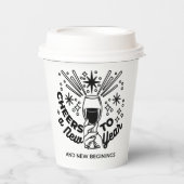 Feiern zum Neujahrsfest Pappbecher (Vorderseite)