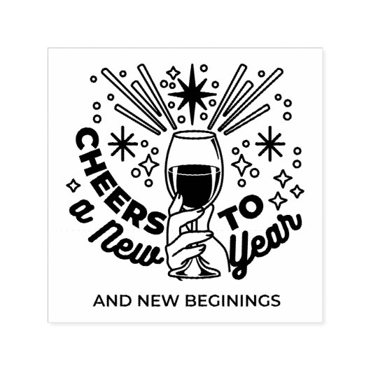 Feiern zum Neujahrsfest Permastempel (Design)