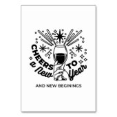 Feiern zum Neujahrsfest Tischnummer (Vorderseite)