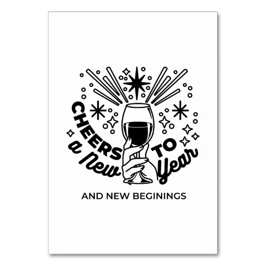 Feiern zum Neujahrsfest Tischnummer (Vorderseite)