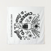 Feiern zum Neujahrsfest Wandteppich (Vorderseite (Horizontal))