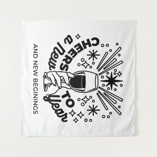 Feiern zum Neujahrsfest Wandteppich (Vorderseite (Horizontal))