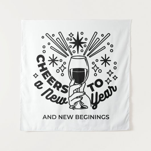Feiern zum Neujahrsfest Wandteppich (Vorderseite)